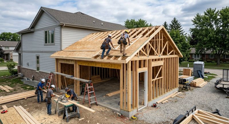 Two Story Garage Construction in Las Vegas, NV